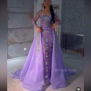 Elegant Purple Evening Gown